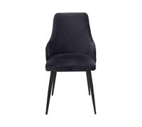 Chaises noires design 2x Luxe salle à manger monoplace Mobilier moderne
