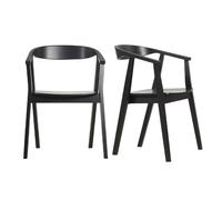 Chaises noires en bois (lot de 2) bahia