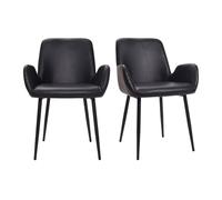 Chaises vintage noires (lot de 2) TIKA