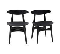 Chaises noires (lot de 2) walford