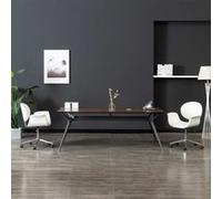 Chaises Pivotantes De Salle À Manger 2 Pcs Blanc Similicuir - Vidaxl Blanc