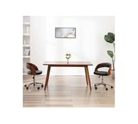 Vidaxl Chaises Pivotantes À Manger Lot De 2 Bois Courbé Et Similicuir Noir