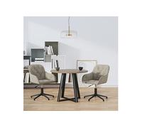 Chaises pivotantes à manger lot de 2 Gris clair Velours3103377