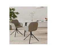 Chaises pivotantes à manger lot de 2 Gris clair Velours344740