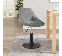 vidaXL Chaises pivotantes à manger, lot de 2 velours gris clair