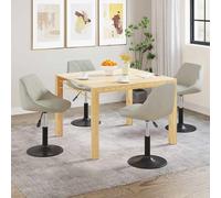 Chaises pivotantes à manger lot de 2 Noir Velours chaise fauteuil vidaXL