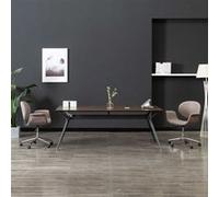 Chaises Pivotantes De Salle À Manger 2 Pcs Taupe Tissu - Vidaxl Gris