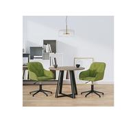 Chaises pivotantes à manger lot de 2 Vert clair Velours3103380