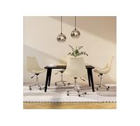 Vidaxl Chaises Pivotantes De Salle À Manger 4 Pcs Crème Tissu