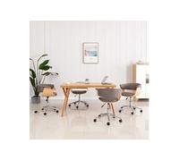 Chaises pivotantes à manger lot de 4 taupe tissu