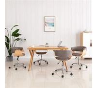 Vidaxl Chaises Pivotantes De Salle À Manger 4 Pcs Taupe Tissu Gris