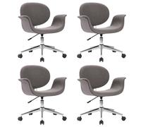 Chaises Pivotantes De Salle À Manger 4 Pcs Gris Tissu - Vidaxl Gris
