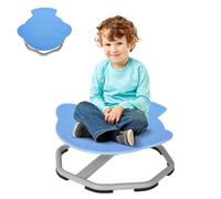 Chaises pivotantes pour enfants, Chaise tournante pour enfants autistes, Jouets sensoriels Assis et Tourne, Entraînement de la coordination corporelle, Intérieur et Extér (Bleu)