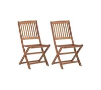 Lot de 8 Chaises Pliables d'Extérieur Sièges Patio Bois d'Acacia Solide vidaXL