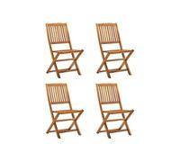 vidaXL Chaises pliables d'extérieur lot de 4 Bois d'acacia solide 46340