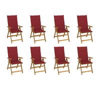 Chaises Pliables De Jardin Avec Coussins 8 Pcs Bois D'acacia Vidaxl Vidaxl