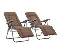 Chaises pliantes avec coussins, lot de 2, grises vidaXL