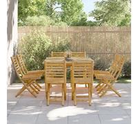 Salon de jardin bambou 8 pieces