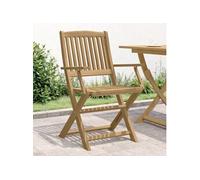 vidaXL Chaises pliables de jardin 365741 – Lot de 2, bois massif d'acacia avec dossier