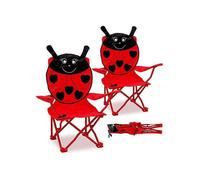 Chaises pliables pour enfant motif coccinelle rouge/noir - Jardin Camping Plage