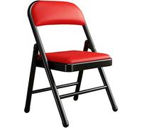 Chaises pliante Chaises Rembourrées Pliantes Président De Conférence De Formation De Bureau, Chaise Dinante Se Pliante De Ménage, Chaise À Dossier De Dortoir Légère ( Color : Black red , S : 45*45*79c