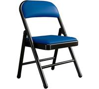 Chaises pliante Chaises Rembourrées Pliantes Président De Conférence De Formation De Bureau, Chaise Dinante Se Pliante De Ménage, Chaise À Dossier De Dortoir Légère ( Color : Black blue , S : 45*45*79