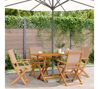 Chaises pliantes 2 pièces Anthracite Bois massif d'acacia et tissu vidaXL