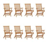 Chaises pliantes 2 pièces en bois de teck massif vidaXL