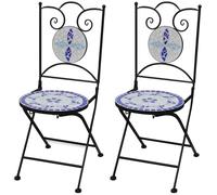 Chaises pliantes 2 pièces en céramique terre cuite vidaXL