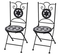 Chaises pliantes 2 pièces en céramique terre cuite vidaXL