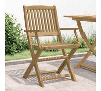 vidaXL Chaises de jardin pliantes lot de 8 48,5x57x90 cm bois d'acacia, chaise de jardin en bois, chaise pliable, meuble 3214233 Marron G