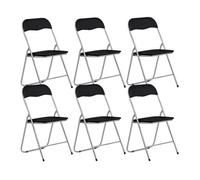 Chaises Pliantes - 7H SEVEN HOUSE - Eleonor - Rembourrées - Noir - 44x46x79cm