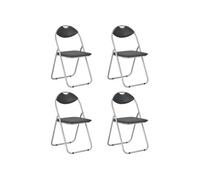 Chaises Pliantes De Salle À Manger 4 Pcs Noir Similicuir Noir