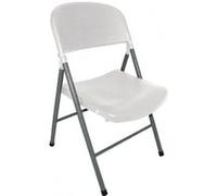 Chaises pliantes blanches et grises Bolero - x 2 G