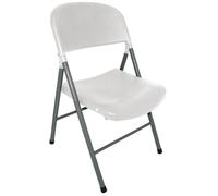 Chaises pliantes blanches et grises - x 2