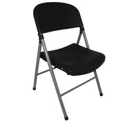 Bolero CE693 Lot de 2 chaises utilitaires pliantes Noir 810 x 490 x 500 mm