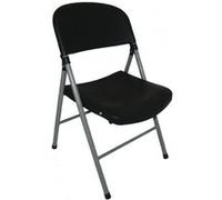 Chaises pliantes Bolero noires et grises - x 2 G