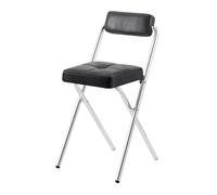 Chaises pliantes confortables noires avec siège en cuir imperméable et tabourets de banquet rembourrés pour la maison, les conférences, les mariages - Facile à nettoyer et à entretenir