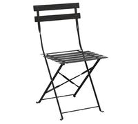 Chaises pliantes de terrasse en acier noir Bolero - Lot de 2