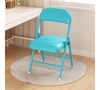 Chaises pliantes empilables avec assise rembourrée épaisse, structure en métal, tabouret portable pour bureau, salon, fête, salle d'étude, gris (lot de 2, longueur 40 cm, largeur 40 cm