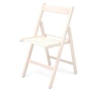 Chaises pliantes en bois blanches - Set de 4 - Pliantes - 43x53x78cm