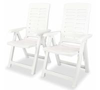 Chaises pliantes inclinables, lot de 6, en plastique anthracite vidaXL