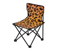 Chaises pliantes léopard orange pour adultes, chaises de randonnée ultra légères et résistantes, avec sac de transport, chaise de pelouse pour concert