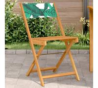 Vidaxl Chaises De Jardin Pliantes Lot De 8 Vert Tissu Et Bois Massif