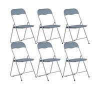 Chaises Pliantes Rembourrées - 7H SEVEN HOUSE - Eleonor - Gris - 44x46x79cm - Lot de 6