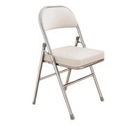 Chaises pliantes rembourrées - Chaises de bureau empilables portables pour intérieur et extérieur avec coussin rembourré et cadre en métal durable