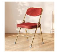 Chaises pliantes rembourrées confortables - Chaise d'invité pliable simple rembourrée avec coussin en tissu doux - Cadre en métal pour une utilisation en intérieur (bleu)