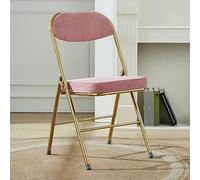 Chaises pliantes rembourrées modernes sans accoudoirs, finition mate, parfaites pour les salles à manger, les salons de thé, les cuisines et les salons (rose, 1 pièce)