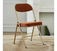 Chaises pliantes rembourrées modernes sans accoudoirs pour salle à manger, finition mate, parfaites pour les salons de thé, les cuisines, les salons (marron, 1 pièce)
