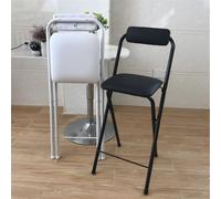 Chaises pliantes robustes blanches, design en métal rembourré en acier, parfaites pour les îles de cuisine, les restaurants et les cafés - Assise rembourrée confortable de 60 cm